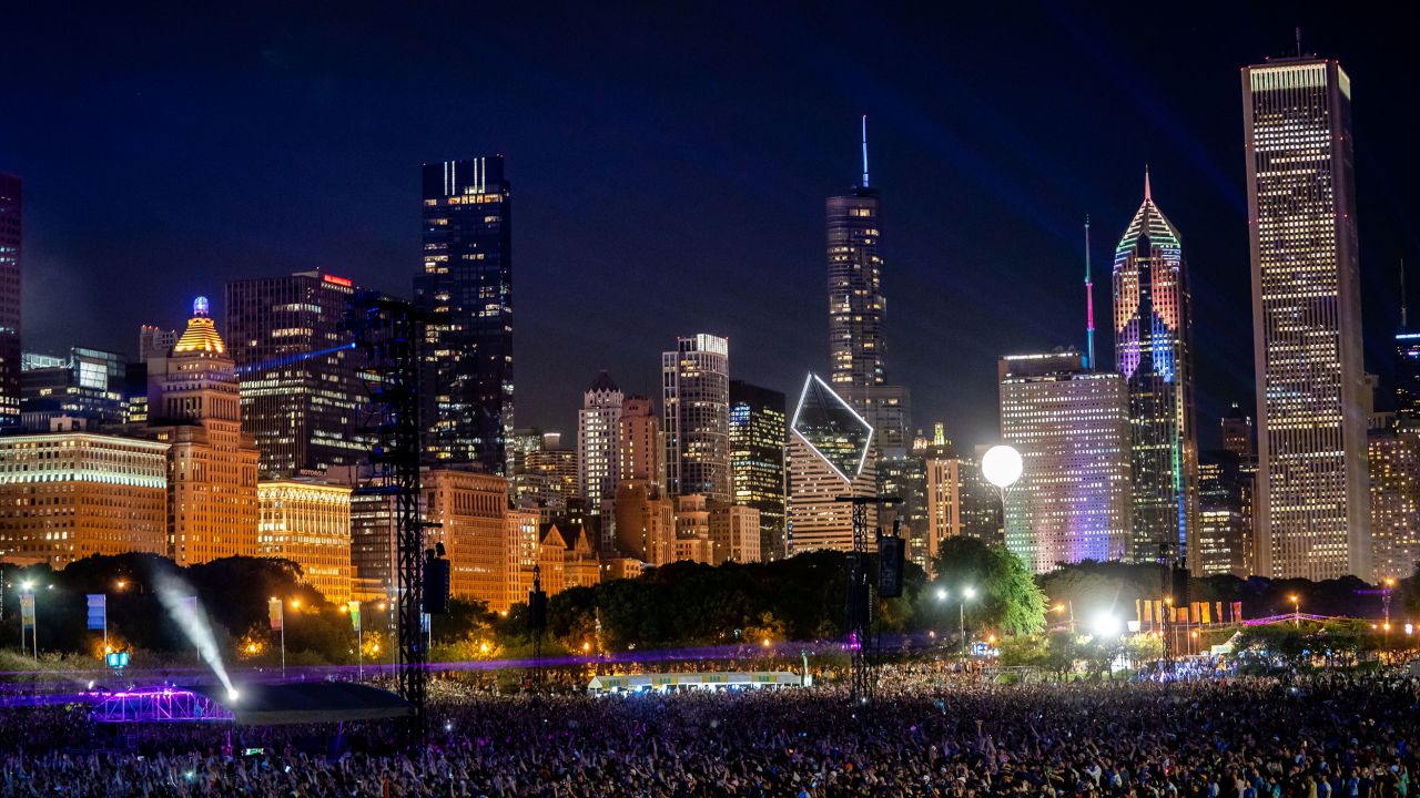 Crowds attend the Lollapalooza music festival at Grant Park on August 2, 2019, in Chicago.