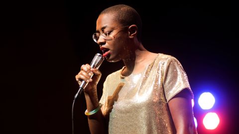 American Jazz singer Cecile McLorin Salvant performs onstage at the Pritzker Pavilion, during the 41st annual Chicago Jazz Festival last year.