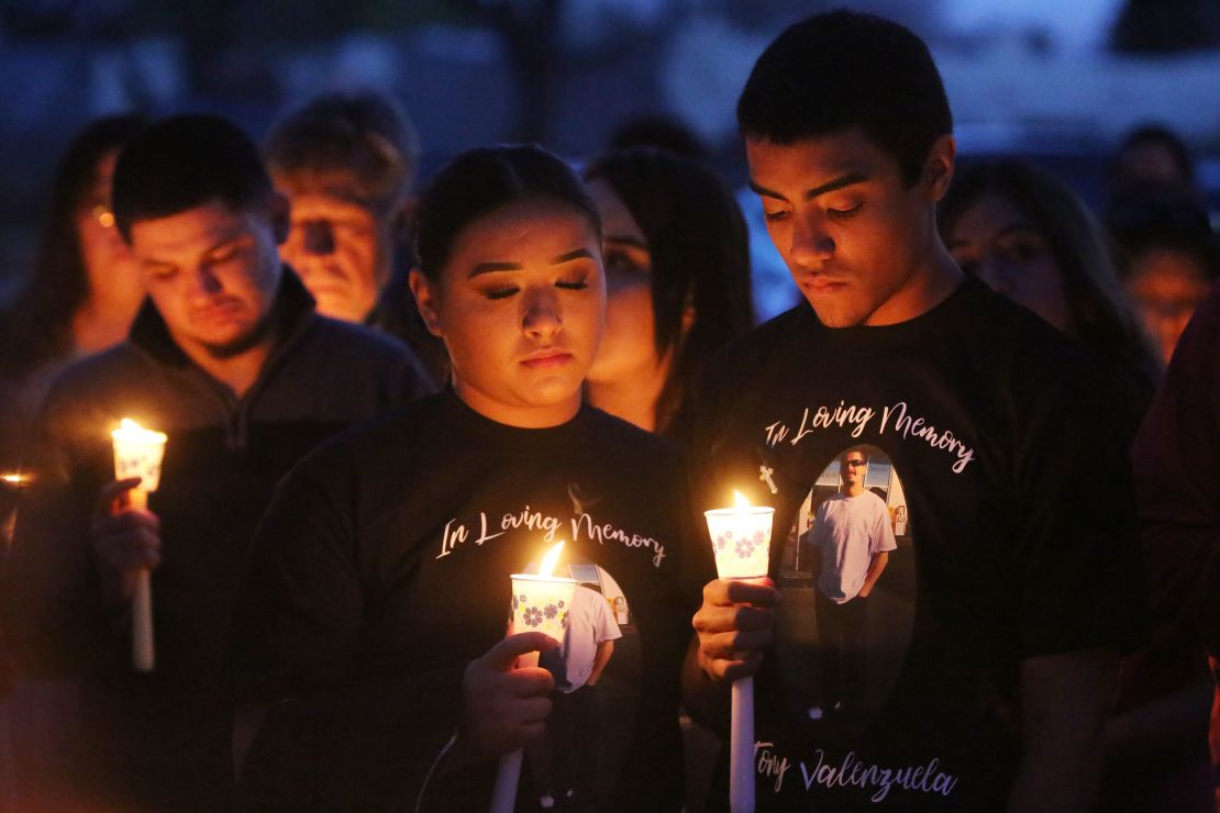 People gathered on March 5 at the Seventh Day Adventist Church near where Antonio "Tony" Valenzuela died after an altercation with police.