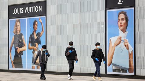 A closed Louis Vuitton store in Wuhan in March. Its parent company, LVMH, told investors in April that sales had surged for most of its brands in China as the market there reopened.