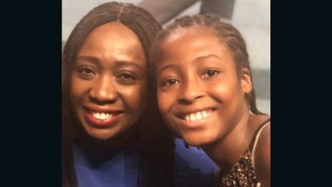 Stephanie Busari and her daughter in Lagos, Nigeria.