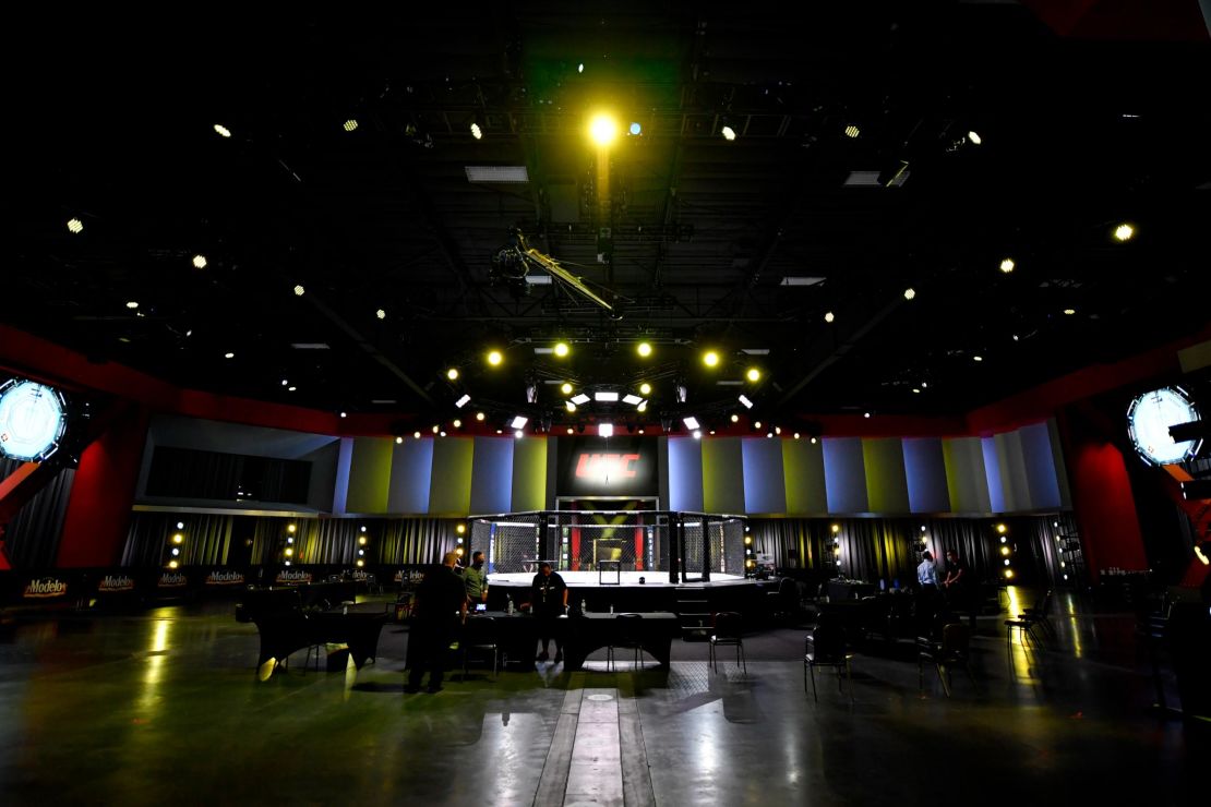 A general view inside the UFC APEX prior to the UFC Fight Night event on May 30.