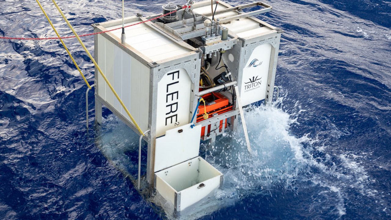 Prior to descent, the EYOS team dispatches scientific "landers" to the bottom of the ocean.