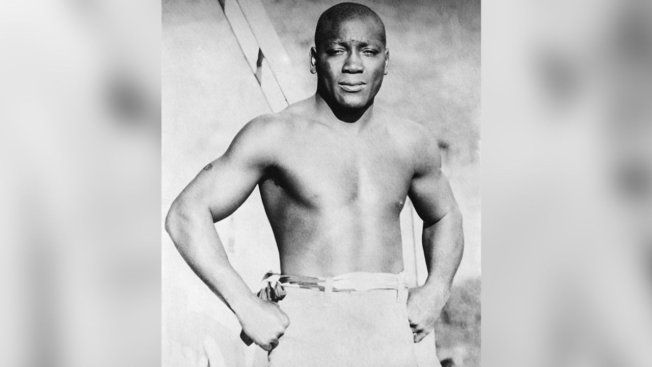 Johnson was the first African American to hold the world heavyweight boxing title when he beat Canadian Tommy Burns in Sydney, Australia.