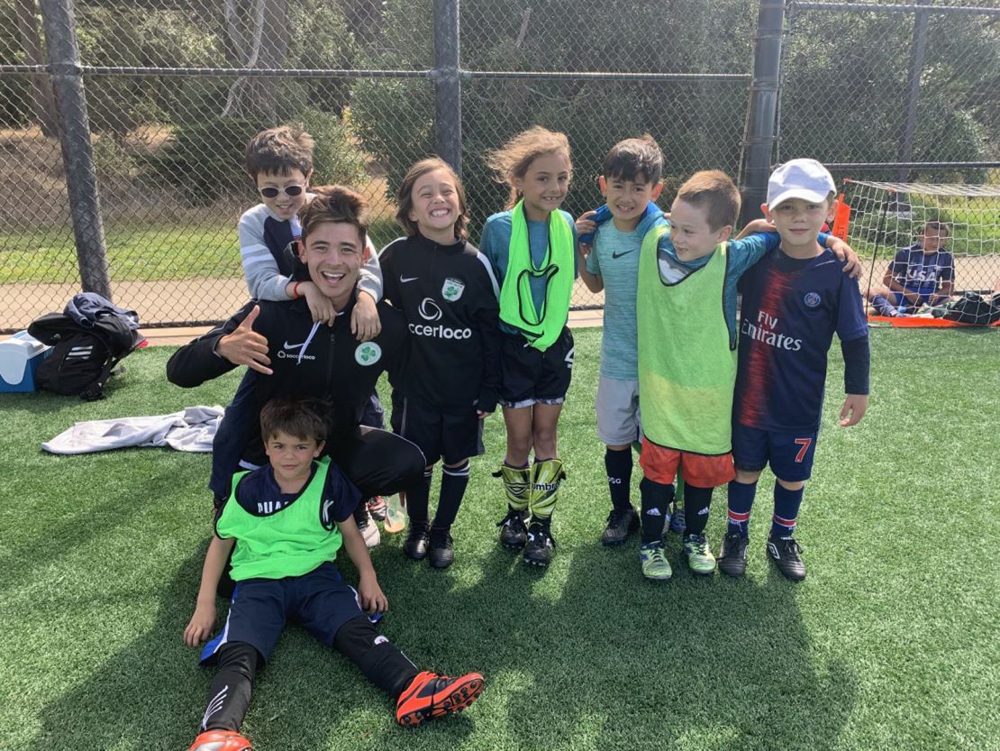 Some of the players with the San Francisco Glens Soccer Club in 2019.