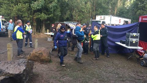 The teen was reunited with his family on Wednesday after a volunteer found him in the bushland.