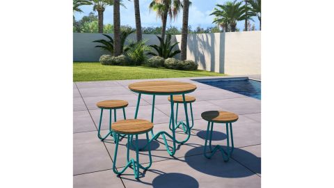 Novogratz Poolside Collection Bobbi Outdoor 5 Piece Bistro Set