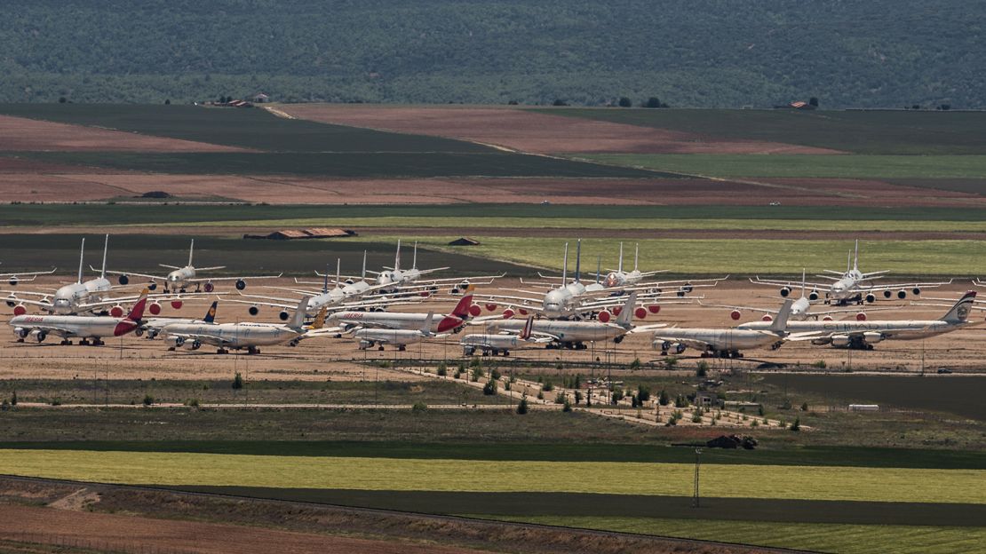 Teruel Airport, which is used for aircraft maintenance and storage, has received increased demand as a result of the pandemic.