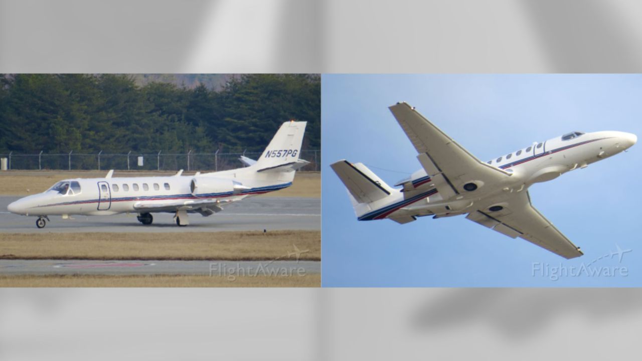 A letter from members of Congress says this Cessna Citation that flew over Washington is typically "equipped with 'dirtboxes,'" a type of technology that collects information from cell phones below.