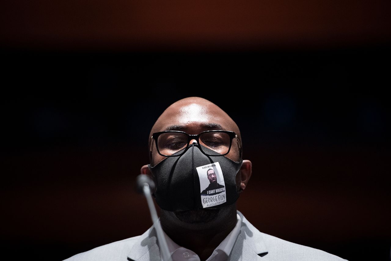 George Floyd's brother Philonise appears at a House Judiciary Committee hearing Wednesday, June 10, <a href="https://www.cnn.com/2020/06/10/politics/george-floyd-brother-philonise-house-testimony-policing/index.html" target="_blank">about proposed changes to police practices and accountability.</a> "Make the necessary changes to make law enforcement the solution and not the problem," he told lawmakers.