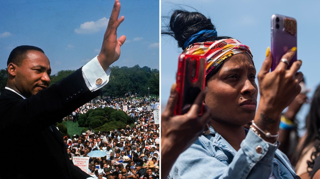 protests then and now speaches cell phones RESTRICTECTED