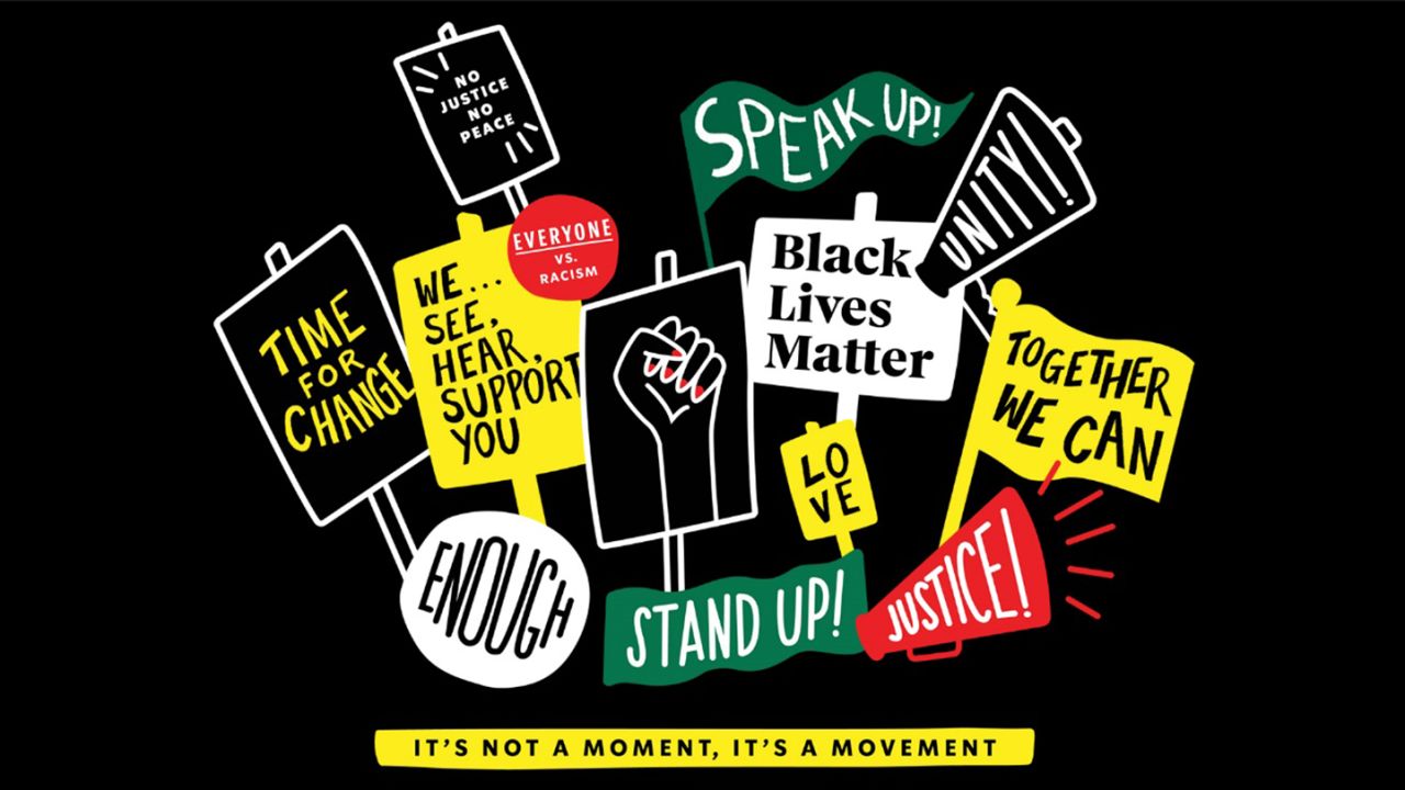 Starbucks' new T-Shirt design supporting the movement.