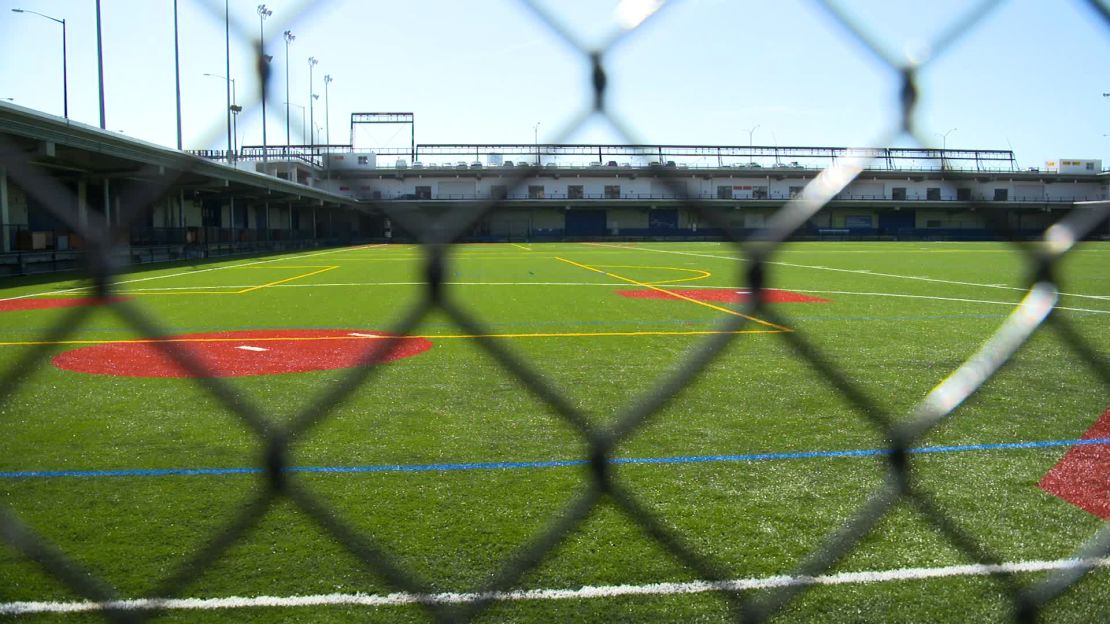 No matches have yet been played on the newly refurbished grounds at the Downtown United Soccer Club.