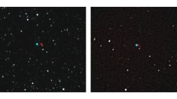 Stereo for 3D Glasses: These anaglyph images can be viewed with red-blue stereo glasses to reveal the stars' distance from their backgrounds. On the left is Proxima Centauri and on the right is Wolf 359.