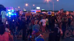 Protesters gather near scene of Rayshard Brooks' death.