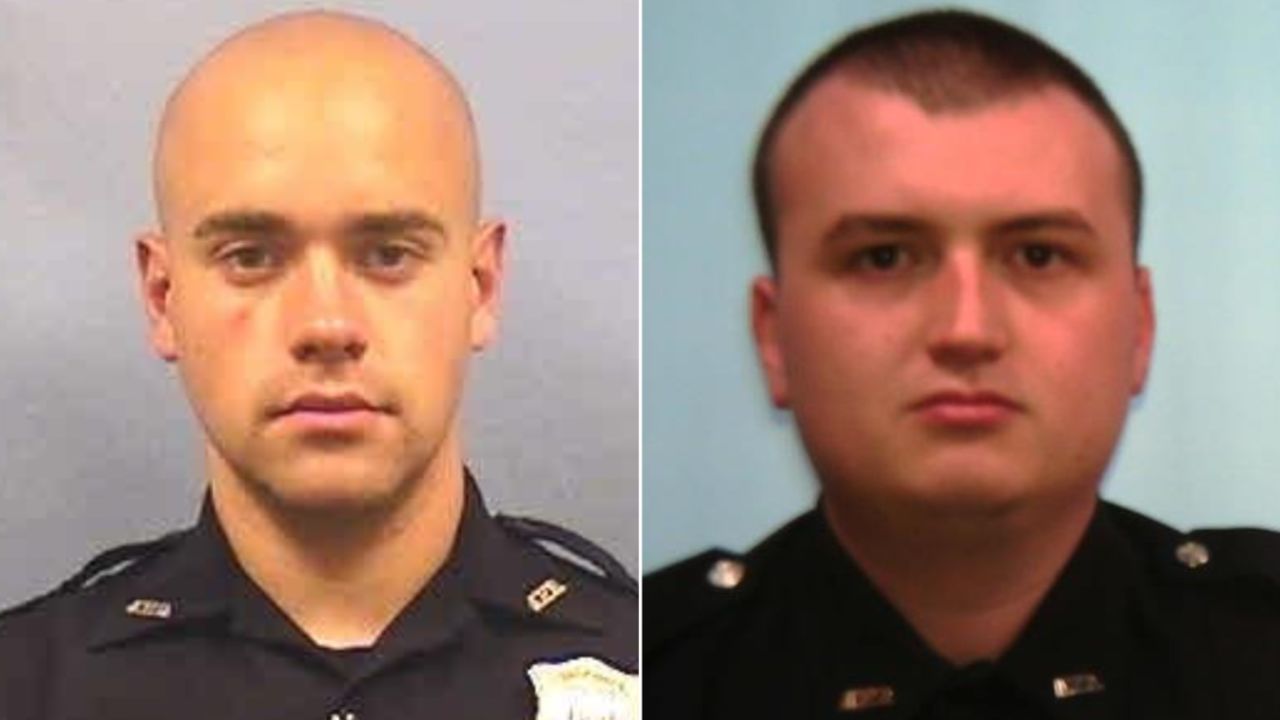 Garrett Rolfe, left, was charged with felony murder, and Devin Brosnan was charged with aggravated assault in the shooting death of Rayshard Brooks.