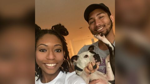 Newly engaged couple Xavier Young and Marjorie Alston.