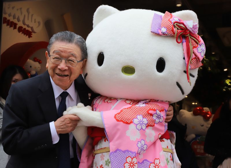 The 92 year old founder of Hello Kitty is handing the business to