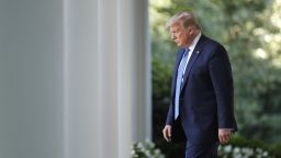 President Donald Trump arrives to a news conference in the Rose Garden of the White House in Washington, on Monday, June 1, 2020. 