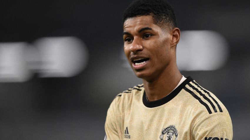 Manchester United's English striker Marcus Rashford leaves the pitch at the end of the English Premier League football match between Burnley and Manchester United at Turf Moor in Burnley, north west England on December 28, 2019. (Photo by Oli SCARFF / AFP) / RESTRICTED TO EDITORIAL USE. No use with unauthorized audio, video, data, fixture lists, club/league logos or 'live' services. Online in-match use limited to 120 images. An additional 40 images may be used in extra time. No video emulation. Social media in-match use limited to 120 images. An additional 40 images may be used in extra time. No use in betting publications, games or single club/league/player publications. / (Photo by OLI SCARFF/AFP via Getty Images)