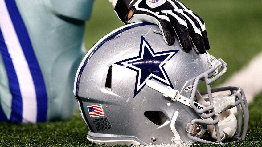 ARLINGTON, TX - DECEMBER 02:  A detail photo of a Dallas Cowboys helmet before a game against the Philadelphia Eagles at Cowboys Stadium on December 2, 2012 in Arlington, Texas. 