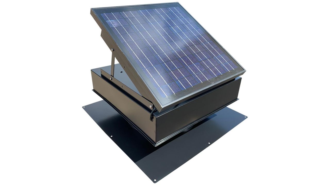 Remington Solar 25-Watt 1450 CFM Black Solar Powered Attic Fan