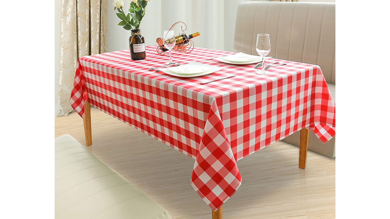 Hiasan Red and White Checkered Tablecloth Rectangle