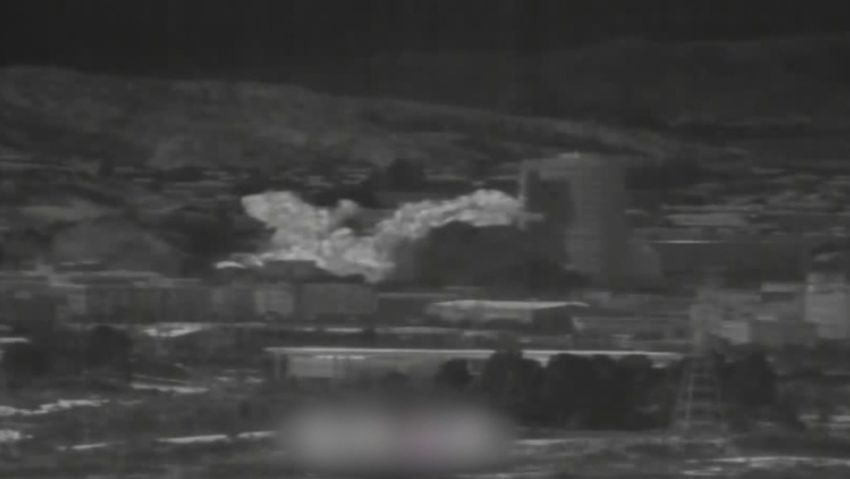 South Korean military footage showing the moment North Korea blew up the Kaesong liaison office.