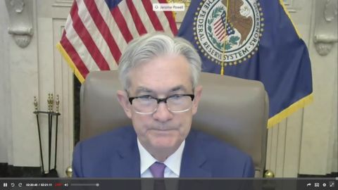 Federal Reserve Chair Jerome Powell testifies before the Senate Banking Committee on Tuesday.