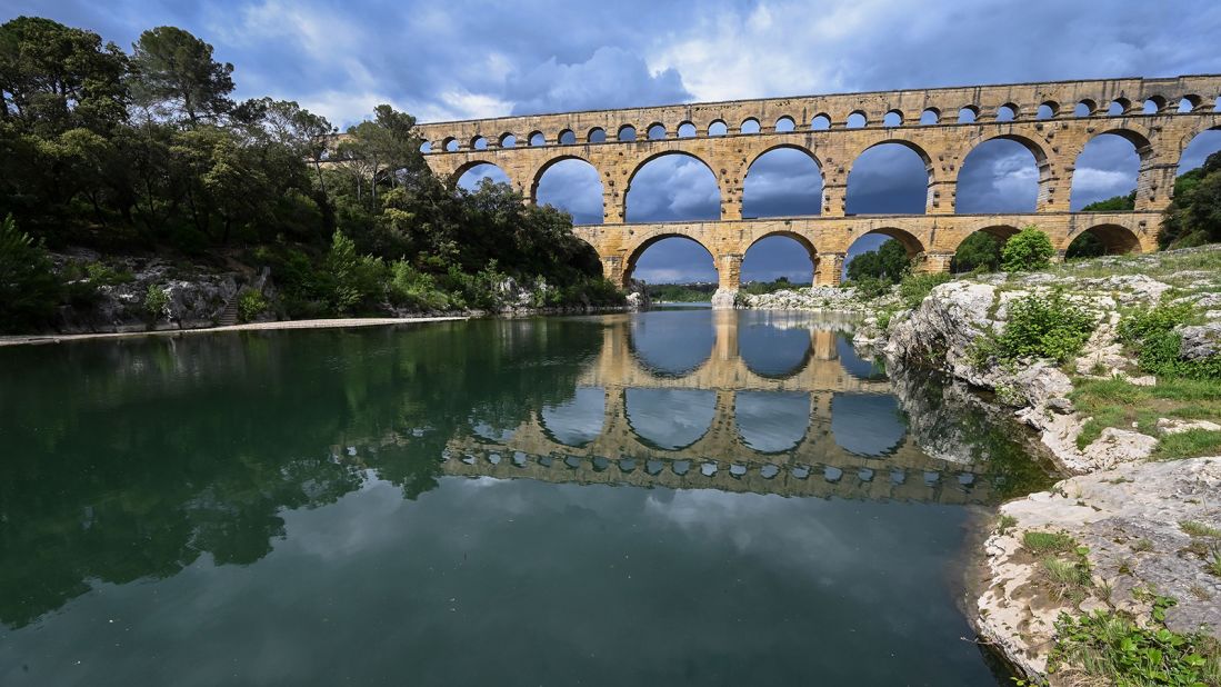 <strong>Pont du Gard, France: </strong>Nearly 2,000 years old, the Roman bridge at Provence's Pont du Gard looks even more spectacular when swimming in the river below.  