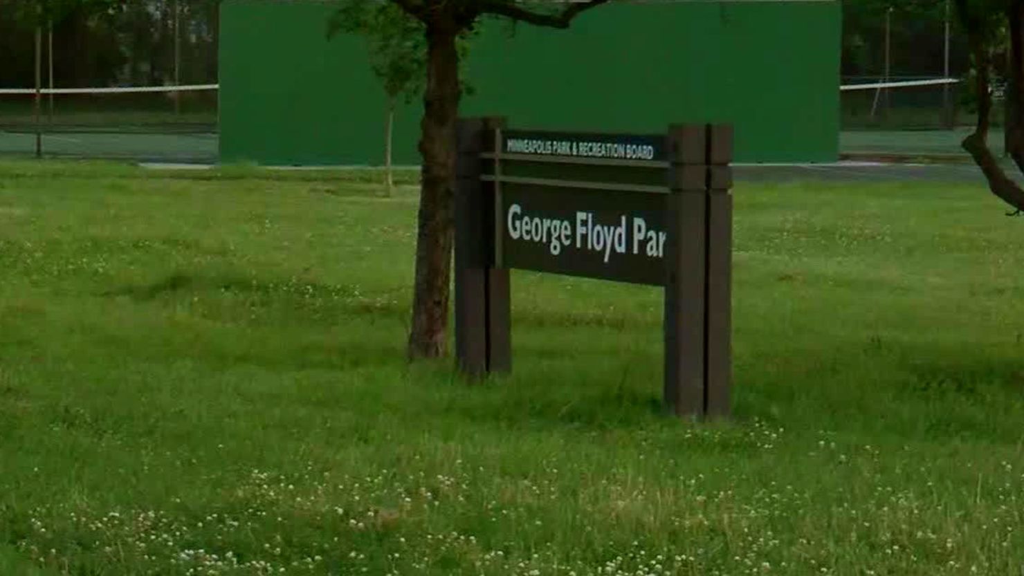 Park officials say that whoever changed a park sign to honor George Floyd did a good job.