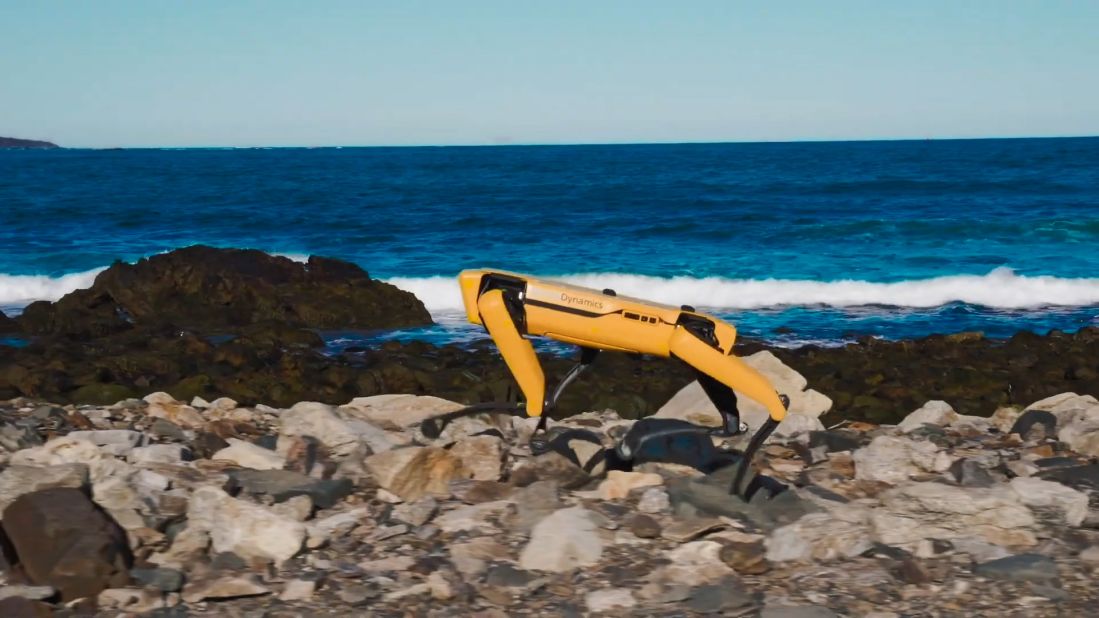 Boston Dynamics first introduced "Spot," the robot dog pictured here, in 2015, when it was still in development. During the coronavirus pandemic, researchers have modified "Spot" to <a href="https://edition.cnn.com/2020/09/01/tech/covid-robot-patient-scn-trnd/index.html" target="_blank">measure patients' vital signs</a>. The aim is to remove the risk of health workers being exposed to patients showing Covid-19 symptoms