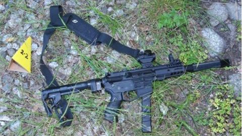 A photo of the 'ghost gun' investigators say they believe Carrillo used in both shootings.