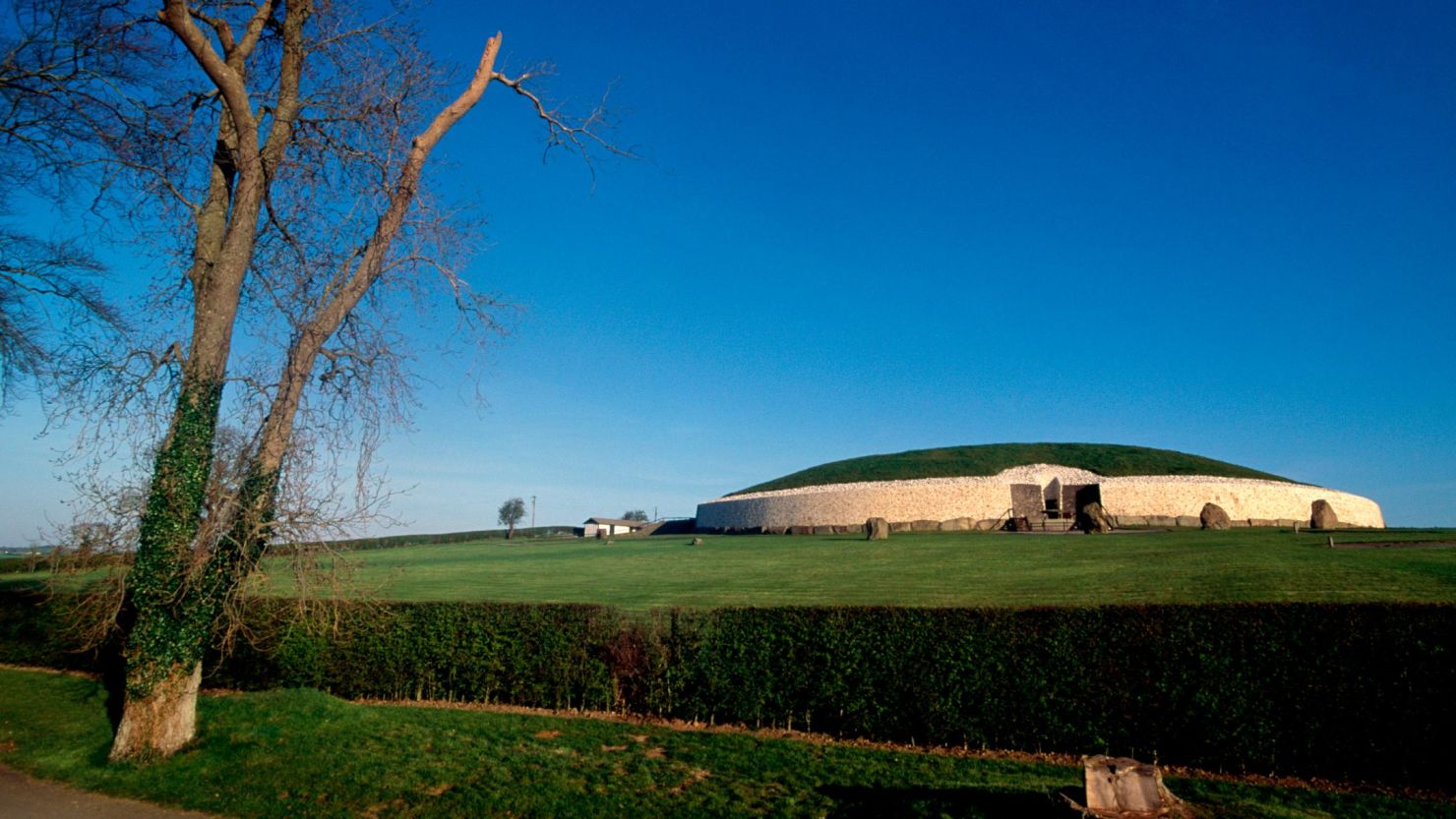 Newgrange passage tomb is in County Meath, in the east of Ireland.
