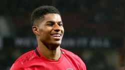 MANCHESTER, ENGLAND - NOVEMBER 07: Marcus Rashford of Manchester United celebrates after scoring his team's third goal  during the UEFA Europa League group L match between Manchester United and Partizan at Old Trafford on November 07, 2019 in Manchester, United Kingdom. (Photo by Alex Livesey/Getty Images)
