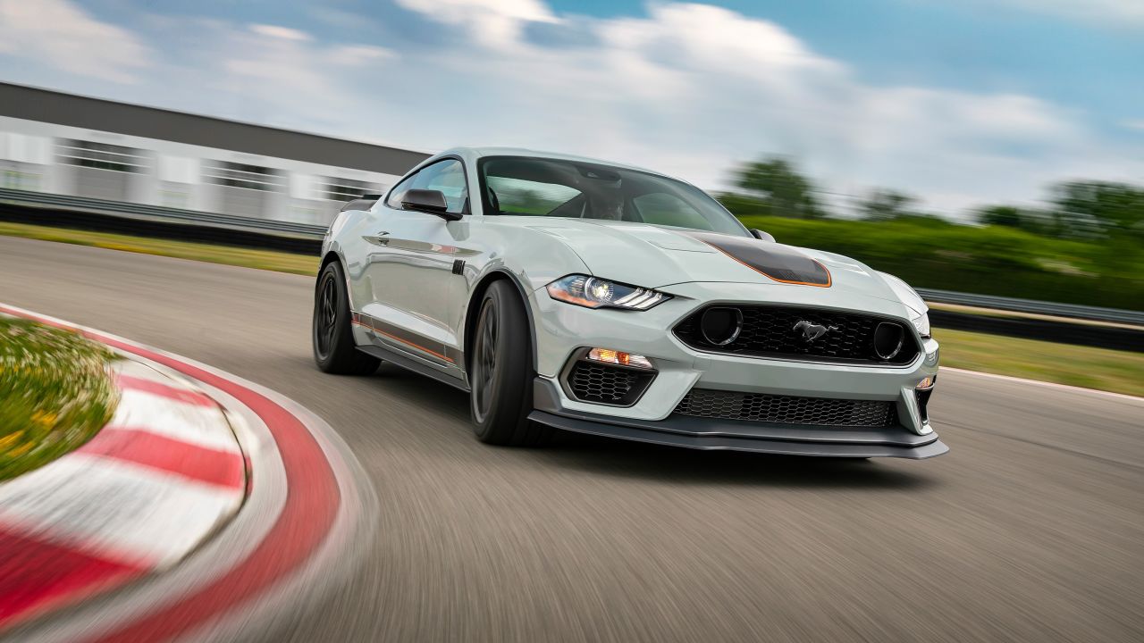 After a 17-year hiatus, the all-new Mustang Mach 1 fastback coupe makes its world premiere - becoming the modern pinnacle of style, handling and 5.0-liter V-8 pony car performance.