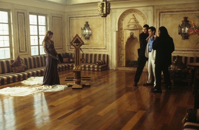 <strong>Elektra's tower, "The World Is Not Enough" (1999) -- </strong>Elektra King was not the only villain in "The World Is Not Enough," but the daughter of a murdered oil magnate had the best digs. King went from damsel in distress to femme fatale, duping Bond in the process (there are few occasions when the agent has looked more vulnerable than when Sophie Marceu's character had 007 strapped to an ornate <a href="https://www.britannica.com/topic/garrote" target="_blank" target="_blank">garrotte</a> crushing his windpipe). Exteriors for her Istanbul base were filmed at the Maiden's Tower in the Bosphorus. The first record of a tower on the small island dates back to <a href="http://webcache.googleusercontent.com/search?q=cache:2pXT8rvGlxIJ:www.cnn.com/2011/TRAVEL/06/23/istanbul.travel.guide/index.html+&cd=1&hl=en&ct=clnk&gl=uk" target="_blank" target="_blank">the 5th century BC</a>, and <a href="https://web.archive.org/web/20210411120022/https://www.kizkulesi.com.tr/Page/kiz-kulesi/tarihc" target="_blank" target="_blank">Romans, Venetians and Ottomans</a> all added their own incarnations through the centuries. The current version is a lighthouse built by a French company, which has received multiple restorations since construction in 1857. 