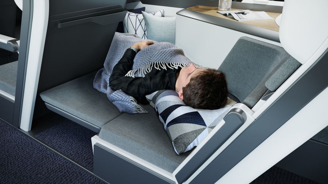 Designer Jeff O'Neill thinks the seat will allow travelers in Premium Economy to sleep better.