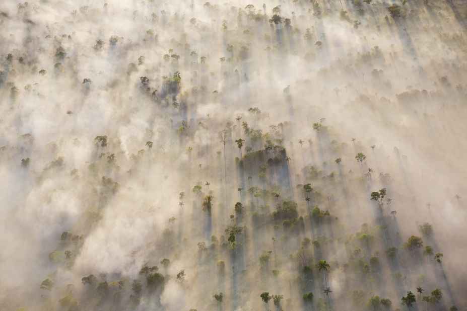 Smoke surrounds trees in Mato Grosso State, Brazil. In 2019, Brazilian government data showed that the rate of <a href="https://www.cnn.com/2019/02/18/americas/land-use-climate-study-scli-gbr-intl/index.html" target="_blank">deforestation</a> in the Amazon rainforest had risen to its <a href="https://edition.cnn.com/2019/11/19/americas/brazil-deforestation-amazon-2019-trnd/index.html" target="_blank">highest level in 11 years</a>. 