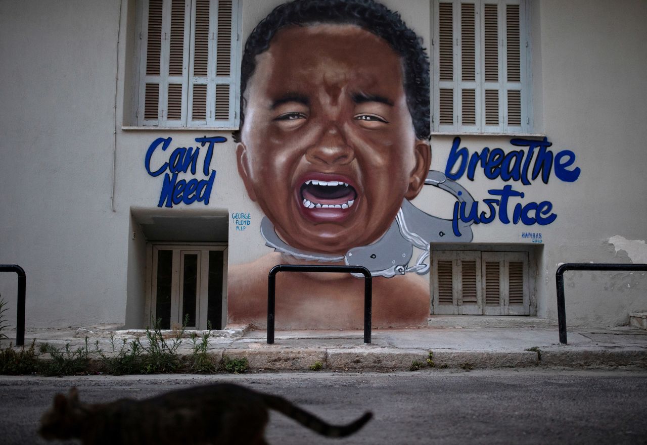 This mural in Athens, Greece, was painted by the artist Hambas.