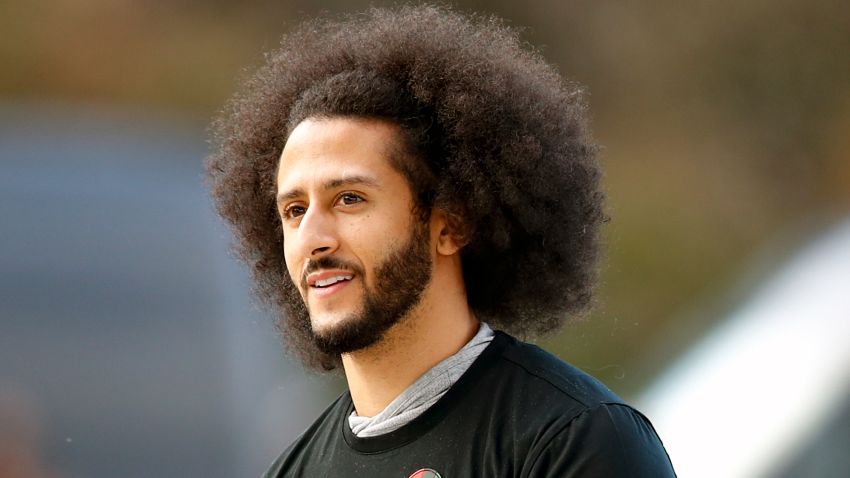 FILE - In this Nov. 16, 2019, file photo, free agent quarterback Colin Kaepernick arrives for a workout for NFL football scouts and media in Riverdale, Ga. Kaepernick has been a leader in the fight for social justice by people of color not just in the football world or the sports world. Recent developments have raised his profile and, more significantly, reminded many of the sacrifices he has made while protesting social injustice and police brutality.(AP Photo/Todd Kirkland, File)