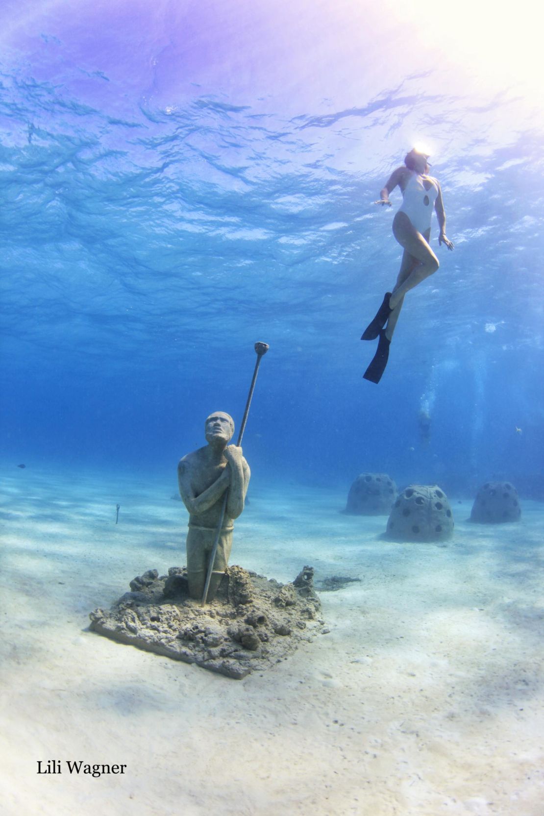"Virtuoso Man" by artist Willicey Tynes is another sculpture in the underwater park