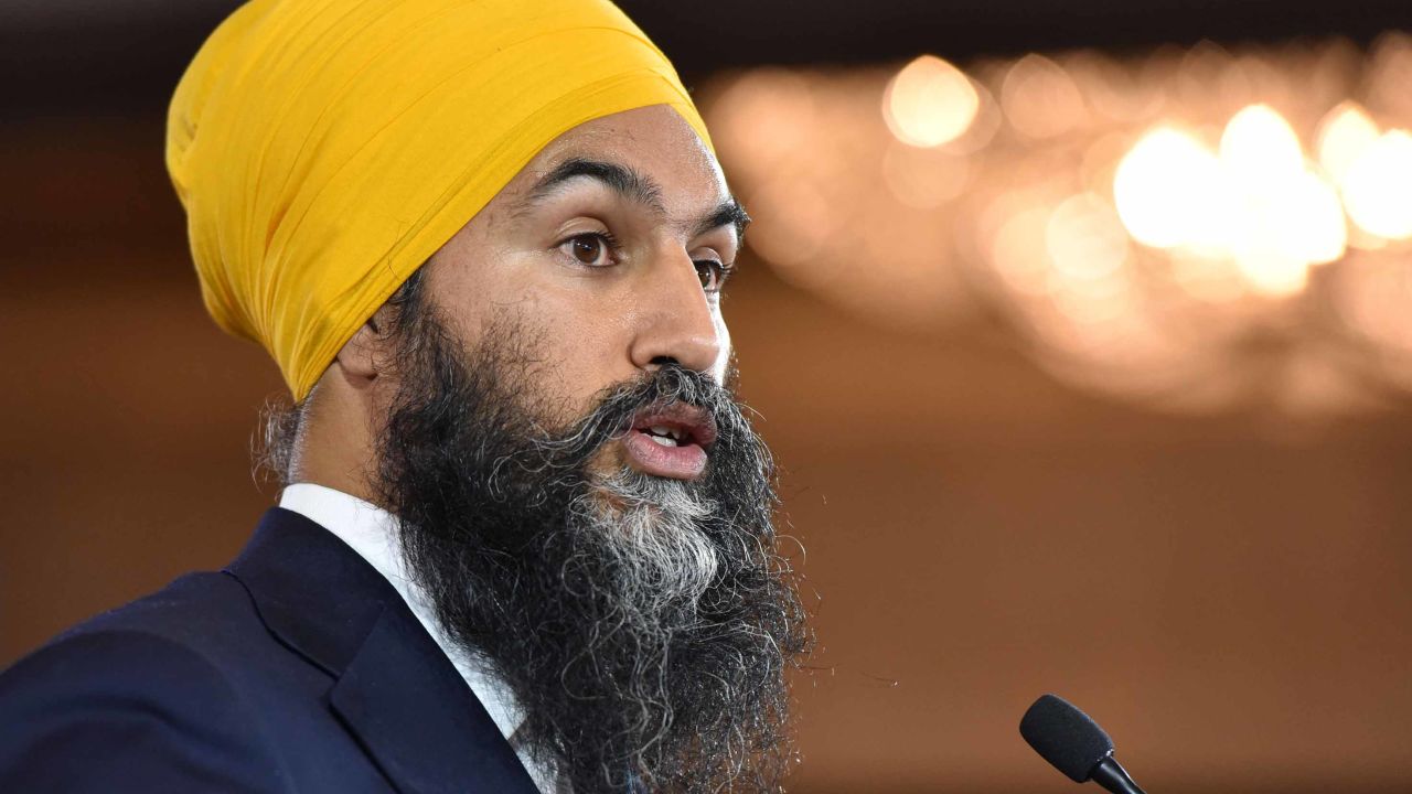 New Democratic Party leader Jagmeet Singh was ordered to leave parliament after he called an opponent "racist" for not supporting his motion.