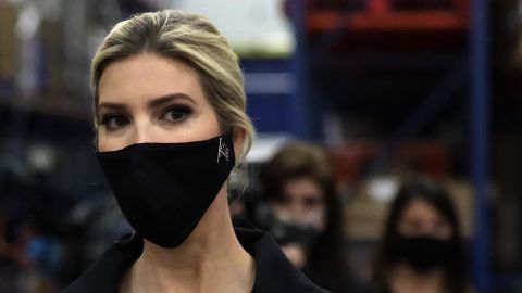 Ivanka Trump, first daughter and adviser to President Donald Trump, tours the distribution center of Coastal Sunbelt Produce May 15, 2020 in Laurel, Maryland.