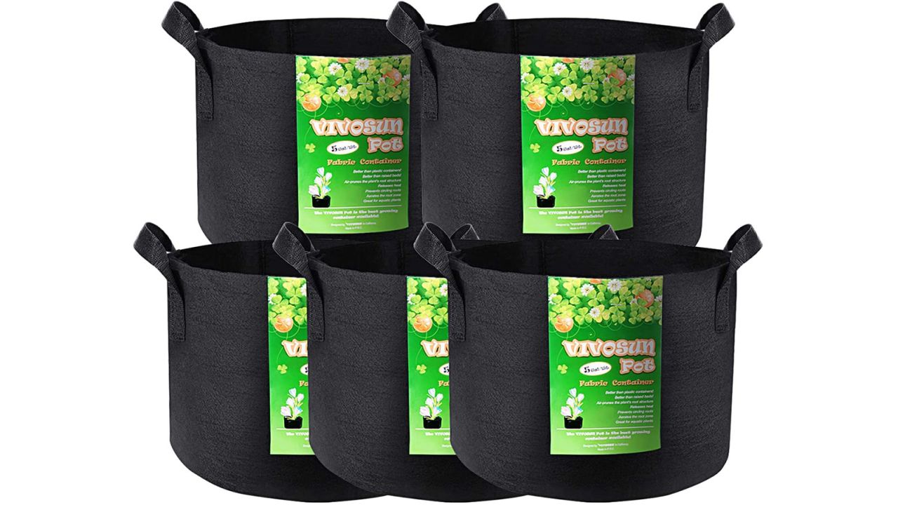 5-Pack 5 Gallon Grow Bags 