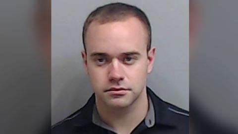Former Atlanta police officer Garrett Rolfe is seen in his booking photo, released by the Fulton County Sheriff's Department.
