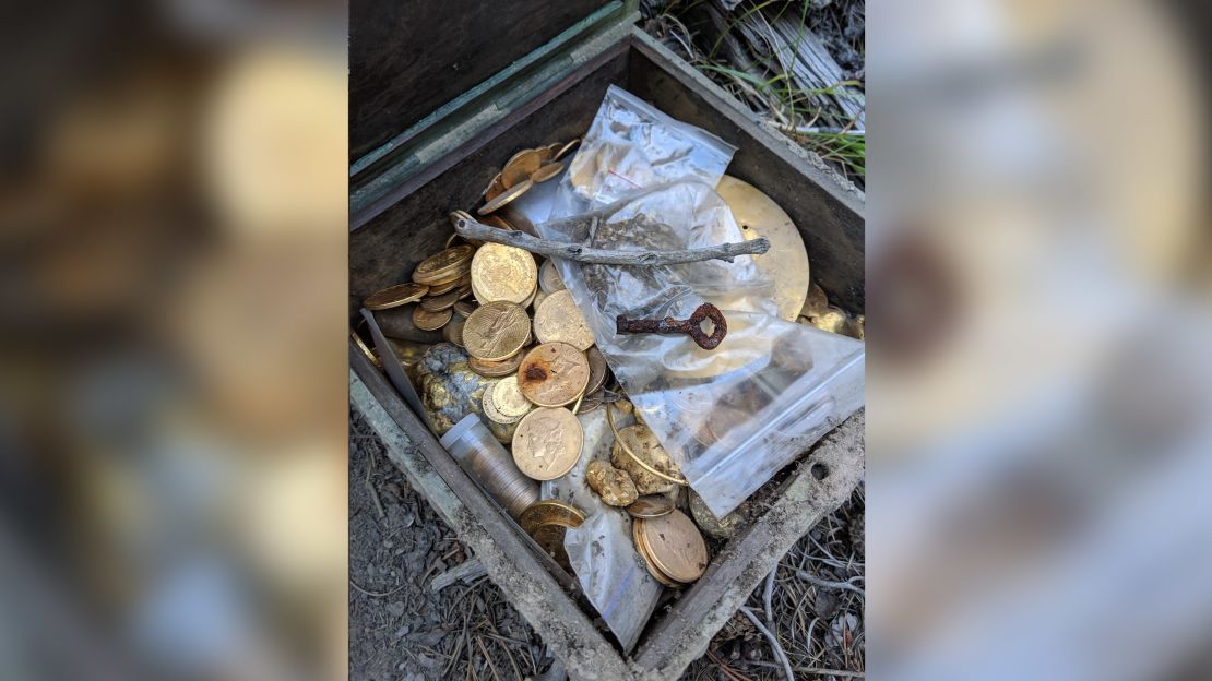 "Photo of the chest taken not long after it was discovered," Fenn wrote in this picture's caption.
