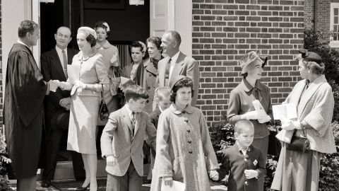 Worshipers leaving an American church in the 1950s. "If you read sermons in Mississippi in the 1950s and 1960s you would have no idea that there was a civil rights movement," Jones says.