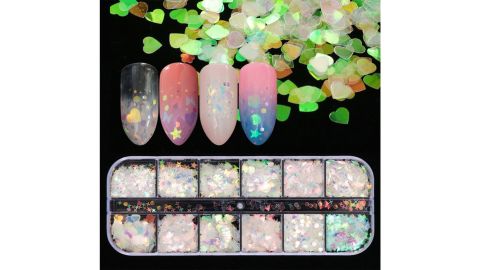 12 Shaped Holographic Nail Sequins