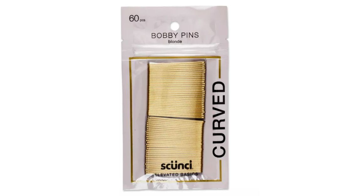 Conair Scunci Curved Bobby Pins, 60-Pack